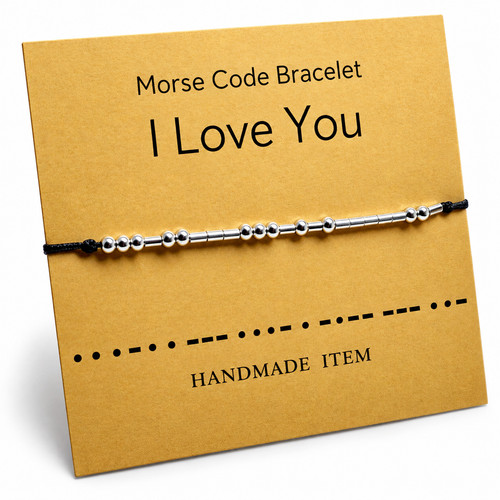 Morsecode love you - love, armband