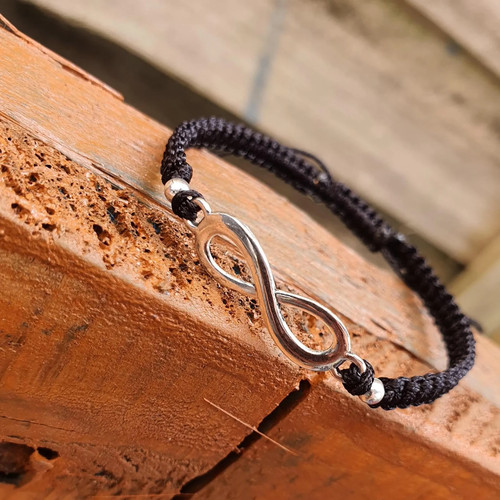 Makramee armband infinity - makramee, armband,