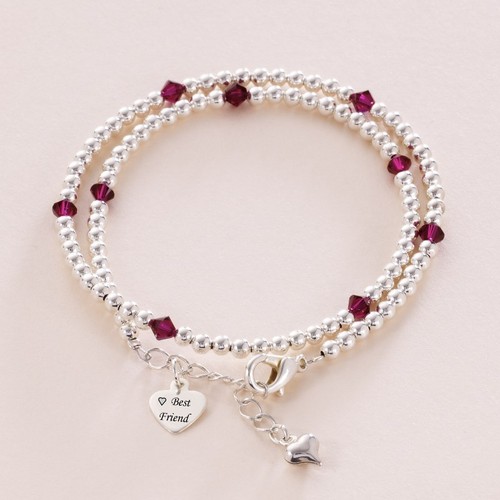 Geburtsstein wickelarmband - geburtsstein,
