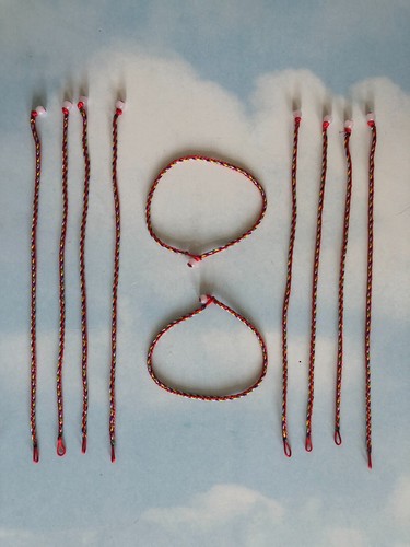 Armbänder handgewebt bunt - 10,